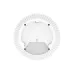 Underside view of TP-Link Omada EAP723 Access Point showing labeled RESET, ETH/POE, and 12V DC ports.