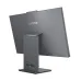 Rear view of Lenovo IdeaCentre AIO 27IRH9 All-in-One PC showing ribbed stand base with USB, Ethernet, and audio ports.