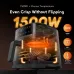 Transparent shell view of Oraimo NutriFry S1 Ultra Air Fryer showing internal 1500W heating and airflow system.