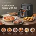 Front view of Oraimo NutriFry S1 Ultra Air Fryer showing dual drawers filled with food and 6L cooking capacity.
