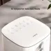 Top view of Xiaomi Air Fryer Essential 6L displaying icons for 12 preset recipes with sleek white design.