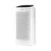 Angled front view of Samsung AX60R5080WD/EU Air Purifier showing perforated panel and labeled side section.
