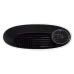 Top view of Sharp FP-J30TA-B Air Purifier showing vent grille, circular control panel with buttons, and LED indicator lights.