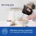 Lifestyle view of the Philips HR3705 300W Hand Mixer being used to mix batter, highlighting the non‑slip grip design.