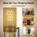 Digital display of Oraimo FastBrew Electric Kettle showing smart boiling modes for tea, chlorine removal, and keep warm.