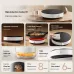 Promotional view of Xiaomi Mijia N1 Induction Cooker highlighting lightweight round body, durable panel, and safety features.