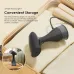 Travel view of Oraimo SmartSteamer Garment Steamer showing compact design packed in suitcase with upright inset.