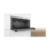 Side perspective of the BOSCH Series 2 VBC011BR0M Electric Oven with the door open, revealing the spacious interior.