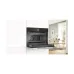 Side-angle view of the BOSCH Series 8 CMG7241B1M Microwave Oven with the door open showing its spacious interior.