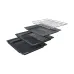 Accessory set of the BOSCH Series 8 HBG7341B1M Microwave Oven showing trays and grill rack arranged in a layered layout.
