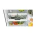 Close-up interior view of the BOSCH KGN55VL21M Series 4 530L Refrigerator highlighting the vegetable and freshness drawers with produce.