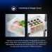 Close-up of Haier HRF-578TPB Refrigerator’s Humidity and Magic Zones storing fresh produce and beverages.