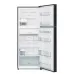 Interior view of empty Hitachi R-VGY490PB0 Refrigerator highlighting labeled zones and automatic ice maker.