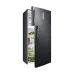 Partially open door view of the Samsung RT65K7058BS/D2 620L Twin Top Mount Refrigerator revealing stocked shelves.