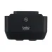 Top branding view of Beko RHP5320B Room Heater showing prohibition icon and matte black finish.