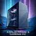 Side view of Gigabyte AORUS PRIME 5 PC with transparent panel, RTX GPU, liquid cooling, and “TEAM UP. FIGHT ON.” branding.