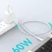 White BWOO BO-X286C-C 60W cable connecting a white charger in an outlet to a laptop.
