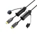 A Dtech DT-HF8020KF 8K HDMI cable. The image shows both ends of the cable with their waterproof caps unscrewed.