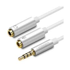 UGREEN AV141 3.5mm Male To Dual 3.5mm Female Audio Splitter Cable White #10789