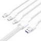 Vention CTRWG 1.5M 120W 3-in-1 USB to Type-C & Lightning & Micro-B Cable