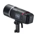 Back view of Godox AD600BM II Flash AD600Pro showing display, safety labels, and Li-ion battery pack slot.