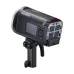 Rear view of Godox AD600BM II Flash showing battery compartment, display screen, and control buttons.