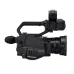 Right side view of the black Panasonic AG-CX10 professional camcorder.