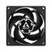 Front view of Arctic P8 Max Casing Fan showing sleek black frame and blades for optimized airflow.