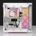 Corsair RS120 ARGB Casing Fans (White) illuminate a white PC build with vibrant colors in the front intake and CPU cooler.