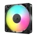 Corsair RS120 ARGB Casing Fan, a black fan with a visible mounting frame and vibrant RGB lighting on its blades.