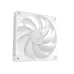 Angled side view of a white DeepCool FD14 WH case fan with nine curved blades.