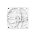 Rear view of a white DeepCool FT12 WH case fan showing the product label and LED switch.