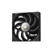 Front view of a black DeepCool FT12 case fan with nine curved blades and clear center hub.