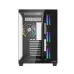 Side view of 1STPLAYER BV7 Casing showing tempered glass panel and RGB fans for gaming builds.