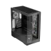 Angled front view of 1STPLAYER GM7 Casing with five RGB fans and mesh panels for airflow and visual impact.