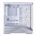 Side view of 1STPLAYER GM7 Casing showing tempered glass panel, RGB rear fan, and hexagonal ventilation.