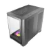 Side view of Antec C5 Curve ARGB Casing showing tempered glass panel, RGB fans, and top I/O ports.