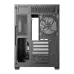 Rear view of Antec CX Mirror Casing highlighting cooling fan, expansion slots, PSU mount, and hexagonal ventilation.