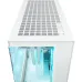 Top-down view of Arctic Xtender VG Casing with mesh ventilation panel, USB ports, and illuminated cooling tubes inside.