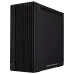Front-left angle of ASUS ProArt PA602 Wood Edition Casing highlights matte finish and gold Digital Storm logo.