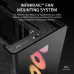 Cooling layout diagram of Corsair FRAME 4500X RS-R ARGB Panoramic Glass Casing showing 10x 120mm and 5x 140mm fan mounts.