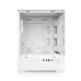 Side interior view of Golden Field T01 M-ATX Casing White revealing empty chassis with cable cutouts and mounting points.