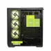 Interior drive layout of MSI MAG PANO 130R PZ Casing with labeled 2.5″ and 3.5″ mounting bays and three MSI cooling fans.