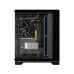 Interior view of PC Power Darkion Infinity BK Gaming Casing with liquid cooling, G.SKILL RAM, and RGB accents.