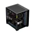 Custom build inside PC Power Darkion Infinity BK Gaming Casing showing RTX GPU, liquid cooling, and RGB fans.