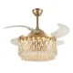 Breezelux BL-2863 48" Luxury Decorative Chandelier Ceiling Fan With Light and Remote