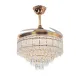 Qulik Q-T8329 48" Decorative Chandelier Ceiling Fan With Light and Remote
