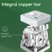 Cutaway view of Deli ET426 Adapter showing socket design with USB ports and copper components for durability and conductivity.