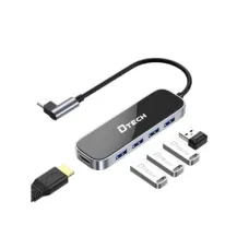 Dtech T0039 6 in 1 Type-C Hub