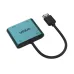 Showng Type C and 3.5mm interface of Onten OTN-5166HV HDMI to HDMI+VGA Adapter with Audio